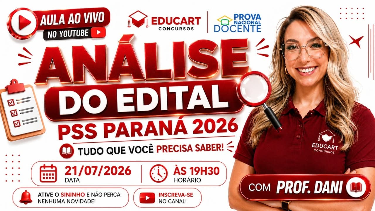 Análise do Edital PSS Paraná — aula com a Prof. Dani